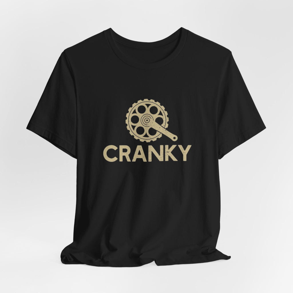 Cranky Unisex Jersey Tee - Fun Graphic Tee for Cycling Enthusiasts, Gift for Bikers, Casual Wear, Workout Shirt, Unique Present