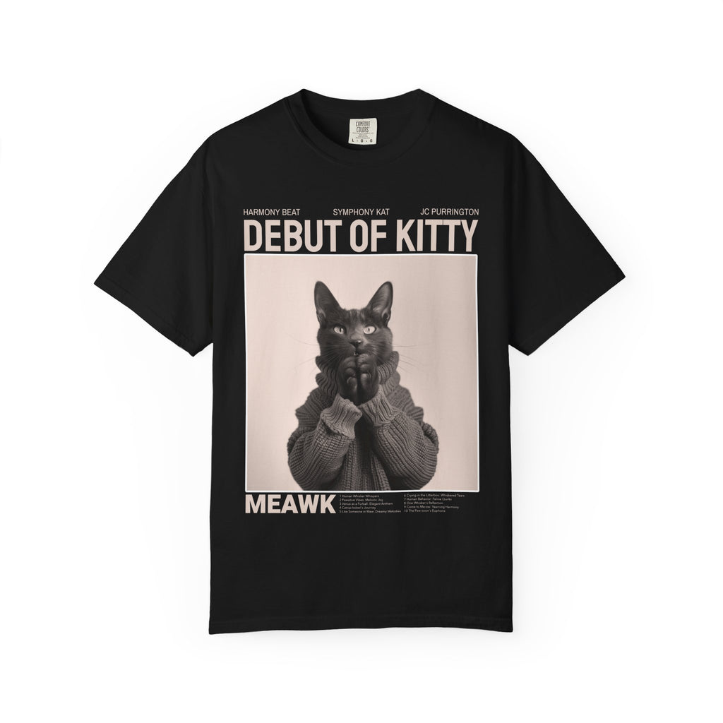 Debut of Kitty Unisex T-Shirt, Cute Cat Shirt, Animal Lover Gift, Vintage Style Tee, Quirky Cat Apparel, Funny Cat Lover Shirt