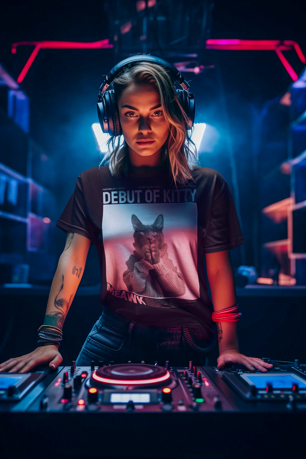 Debut of Kitty Unisex T-Shirt, Cute Cat Shirt, Animal Lover Gift, Vintage Style Tee, Quirky Cat Apparel, Funny Cat Lover Shirt