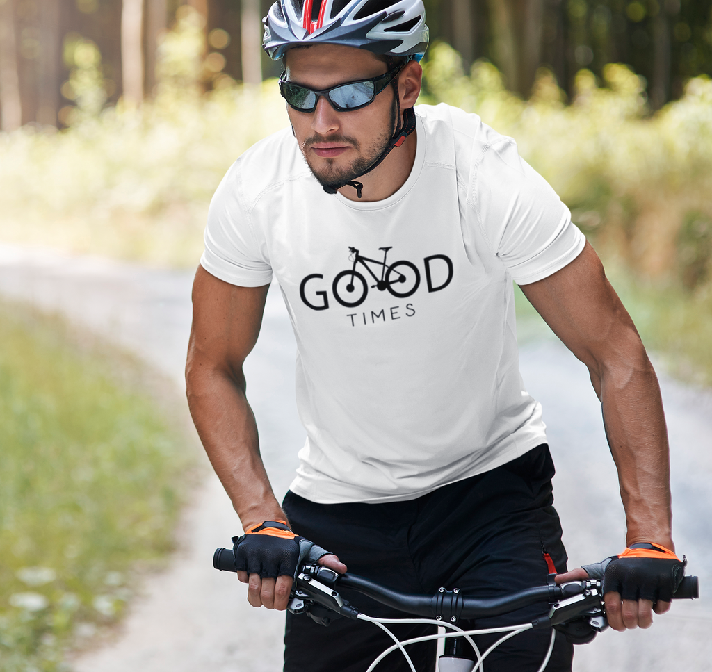 Good Times Unisex Tee, Fun Bicycle Graphic Shirt, Casual Summer T-Shirt, Gift for Cyclists, Outdoor Adventure Shirt, Birthday Gift